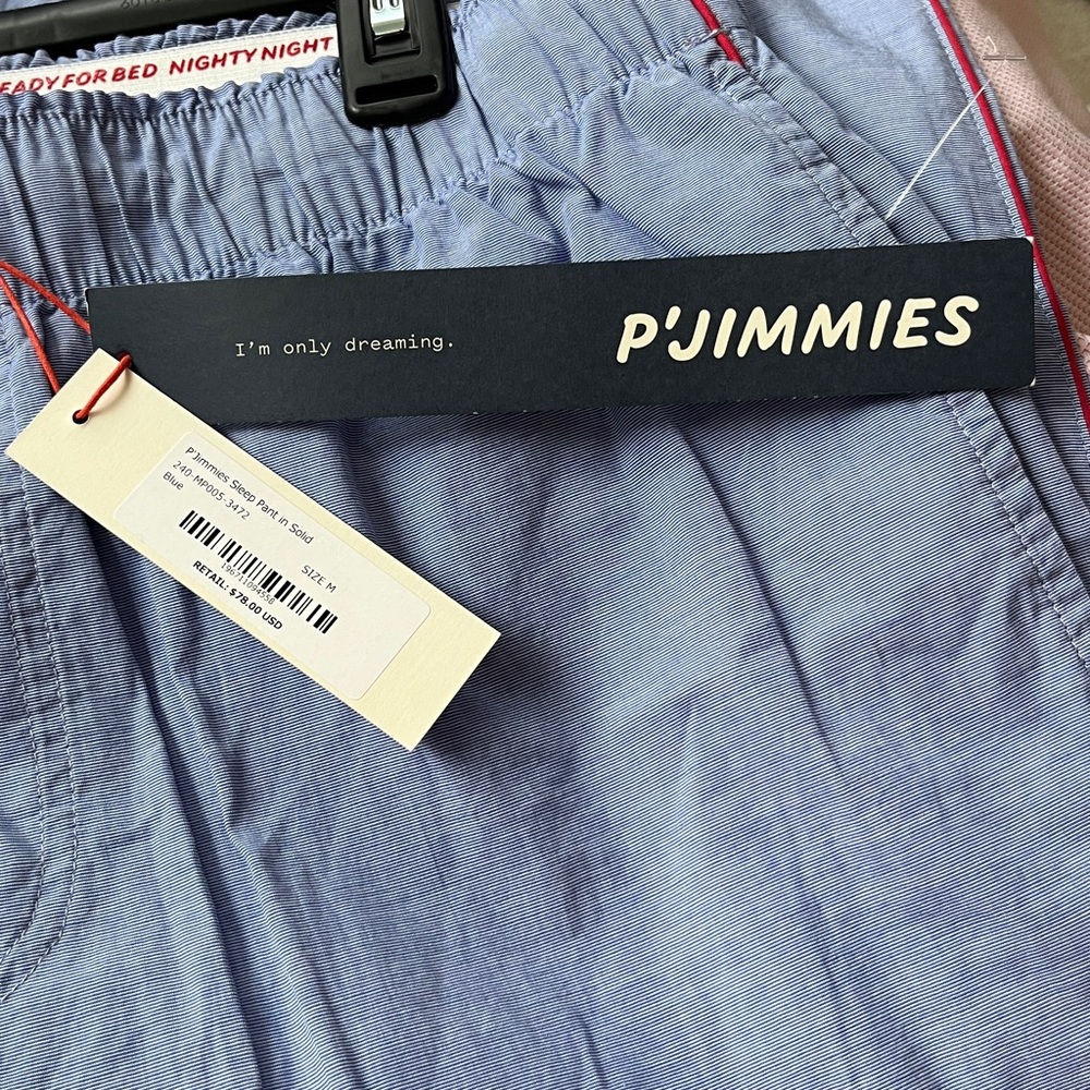 NWT Men's Blue pajama pants by Alex Mill P’Jimmies, size M, 100% cotton - Picture 4 of 7